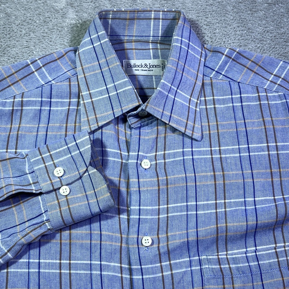Bullock & Jones San Francisco Plaid Button Down Shirt Men's‎ Small Italy Daddy